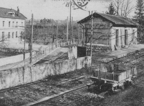 Gare d'Etrembières du chemin de fer électrique du Salève (v. 1923)