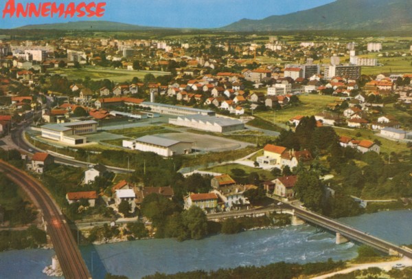 L'Arve et les ponts d'Etrembières (v. 1967)