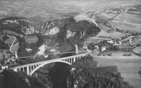 Les ponts de la Caille vus d'avion