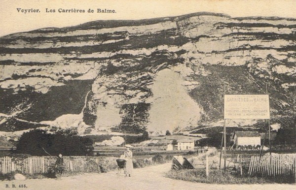Carrières de Balme au Pas de l'Echelle (1900)