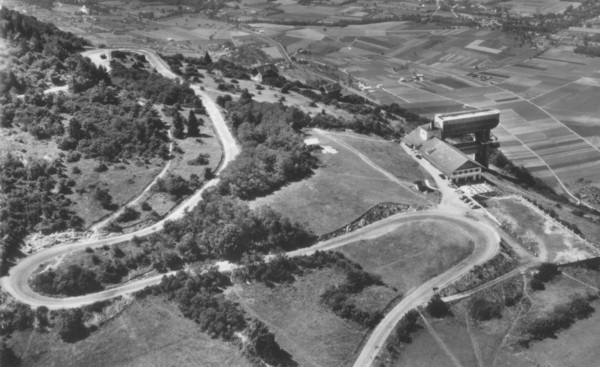 Vue aérienne de la gare téléphérique