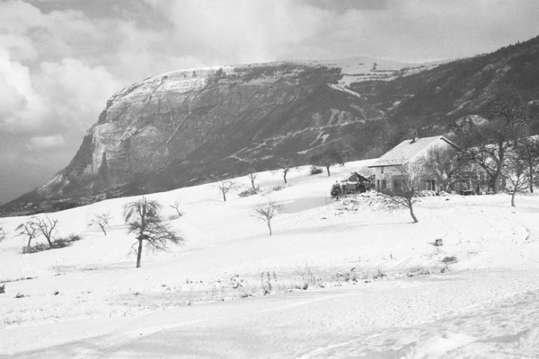 Montfort et le Salève sous la neige (janvier 1935)