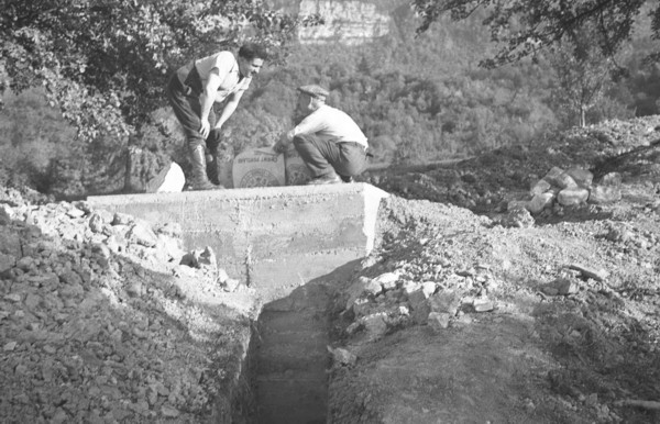 Montfort – Construction d’un réservoir (sept. 1934)