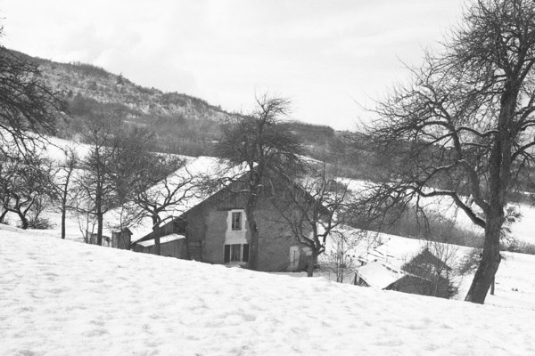 La « Ferme Servant » vue de l'arrière sur son côté nord (jan. 1935)