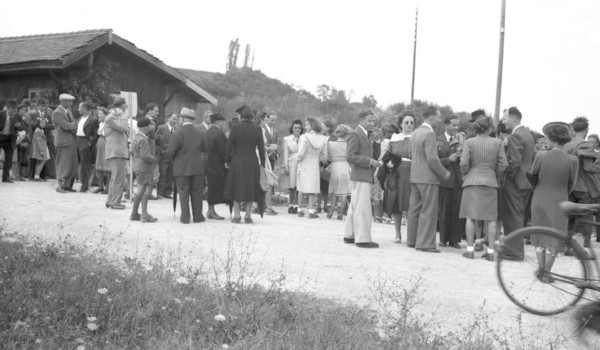 Visite du chantier de Verbois (juillet 1942)