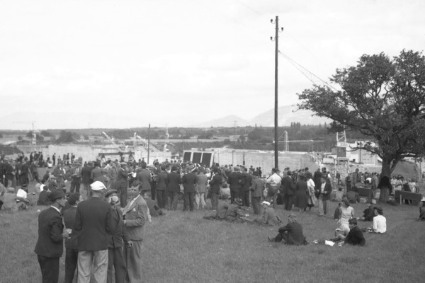 Visite du chantier de Verbois (juillet 1942)