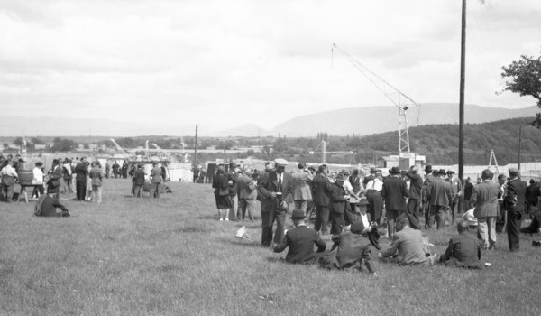 Visite du chantier de Verbois (juillet 1942)