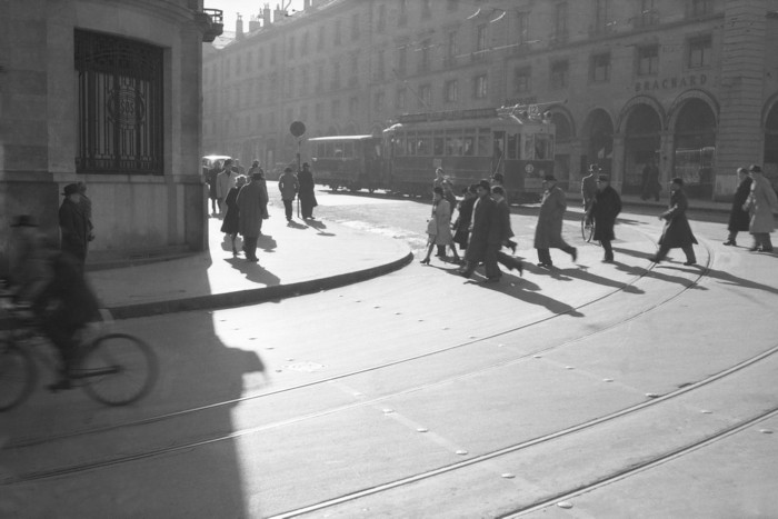Le tram 12 à la Corraterie (1946)