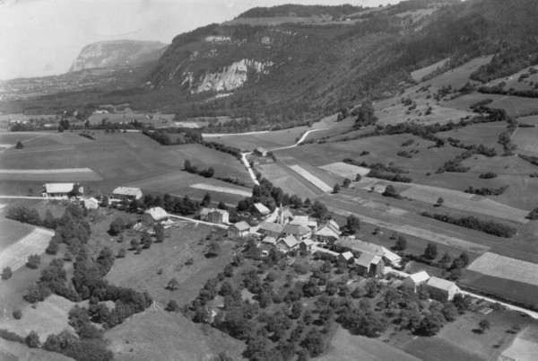 Vue aérienne de Saint-Blaise (v. 1950)
