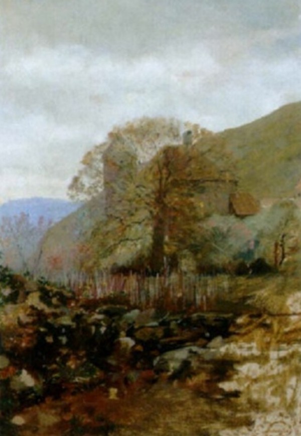 « Paysage d'automne avec le château »