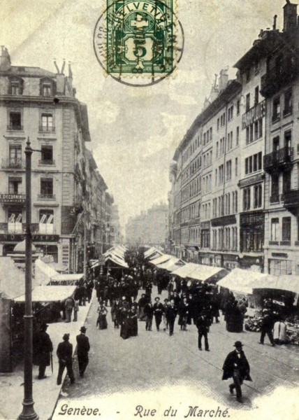 Genève, la rue du Marché