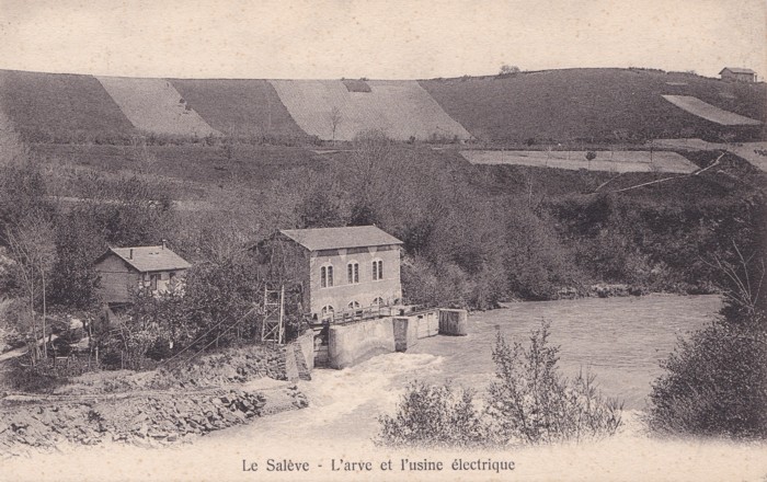 Usine d´Arthaz et barrage sur l´Arve (avant 1906)