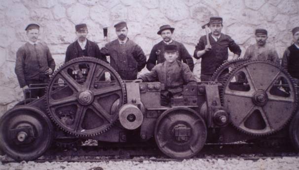 Châssis d´une automotrice du Chemin de fer du Salève