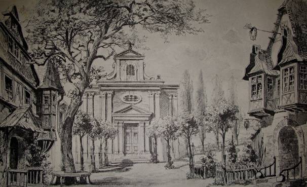 La place de l´Eglise, décor de l´opéra Werther